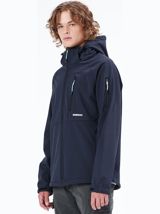 3 in 1 Winter Jacket Softshell Waterproof and Windproof Navy Blue