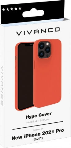 Vivanco Hype Umschlag Rückseite Silikon Orange (iPhone 13 Pro)
