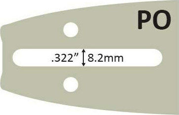 Nakayama Po Rivet1s Λάμα Αλυσοπρίονου 20cm (8") για Αλυσίδα με Βήμα 1/4", Πάχος Οδηγών .050"-1.3mm & Αριθμό Οδηγών 48Ε
