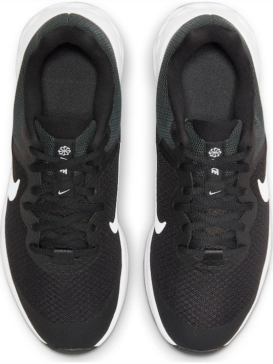 Revolution Revolution 6 Kids Sports Shoes Running with Laces Black / White / Dk Smoke Grey