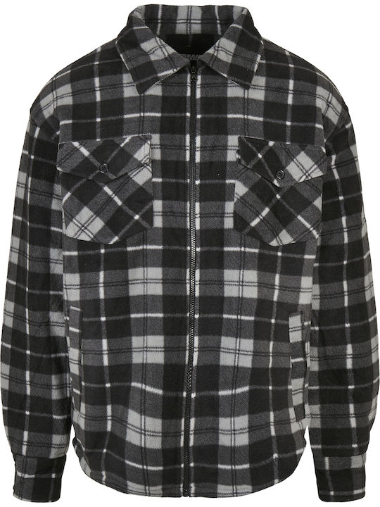 Overshirt Long-sleeved Shirt Checked Black/white