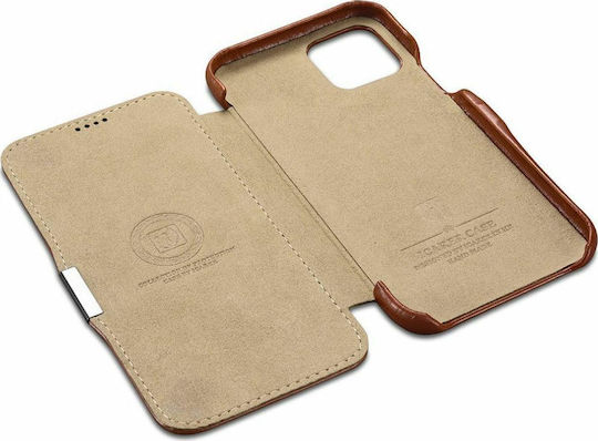 iCarer Vintage Side-Open Book Leather Brown (iPhone 11 Pro Max)