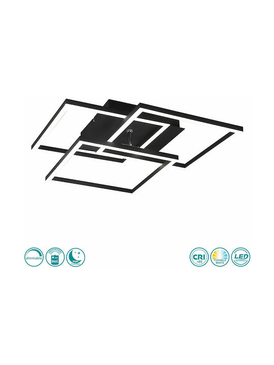 Trio Lighting Mobile Ceiling Mount Light 39cm Black with Integrated LED and Remote Control