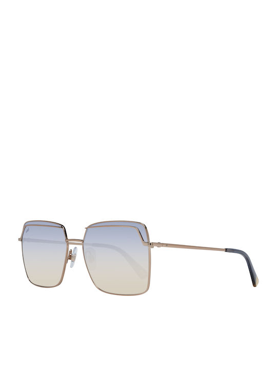 Web Women's Sunglasses with Gold Metal Frame and Multicolour Gradient Mirror Lens WE0259 34W