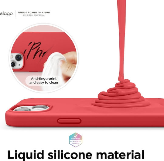 Elago Premium Back Cover Silicone Red (iPhone 13)
