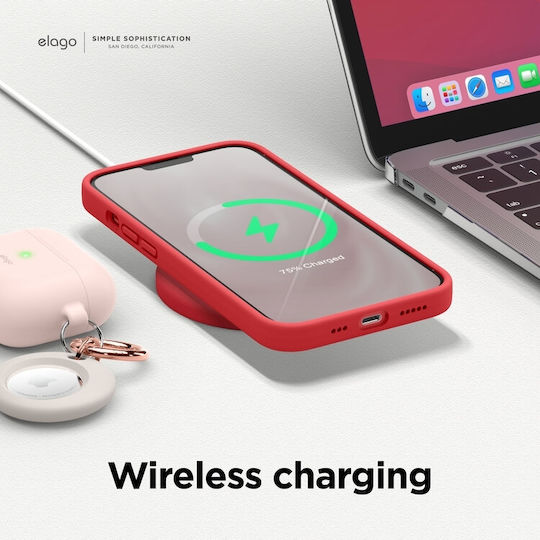 Elago Premium Back Cover Silicone Red (iPhone 13)