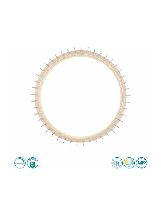Trio Lighting Monte Ceiling Mount Light 60cm Beige with Integrated LED and Remote Control