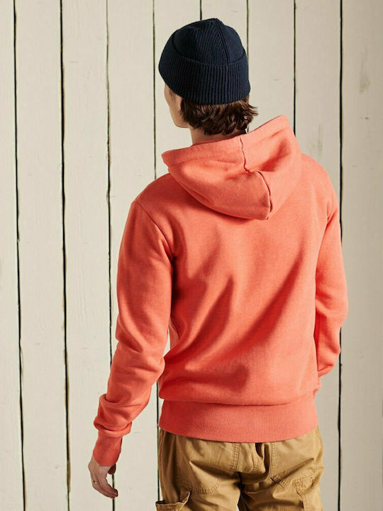 Superdry Heritage Mountain Men's Sweatshirt with Hood & Pockets Orange