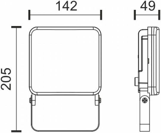 Spot Light Αδιάβροχος LED Προβολέας 24W Неутрално бяло 4000К IP65