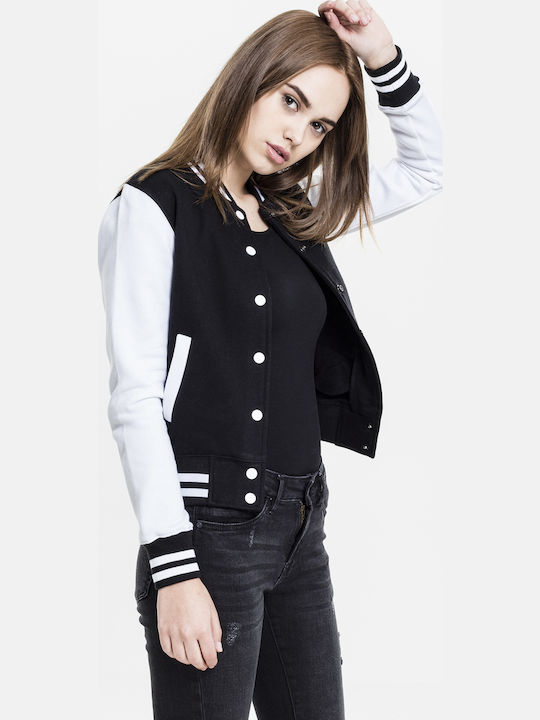 Κοντό Γυναικείο Bomber Jacket Μαύρο