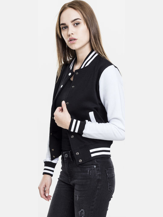 Κοντό Γυναικείο Bomber Jacket Μαύρο