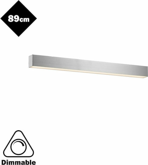 Viokef Station Commercial Linear Recessed LED Ceiling Light 30W Warm White IP20 Dimmable L89xD5.5xH7.5cm