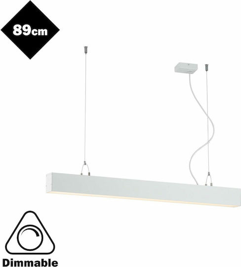 Viokef LED Комерсиално Линейно Осветление Светило Таван 30W Неутрално бяло IP20 с Регулируема Интензивност Ш90xД5.5см.