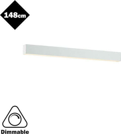 Viokef LED Lumina liniară Lumină Plafon 60W Alb cald IP20 cu Intensitate Reglabilă L150xL5.5xÎ7.5cm