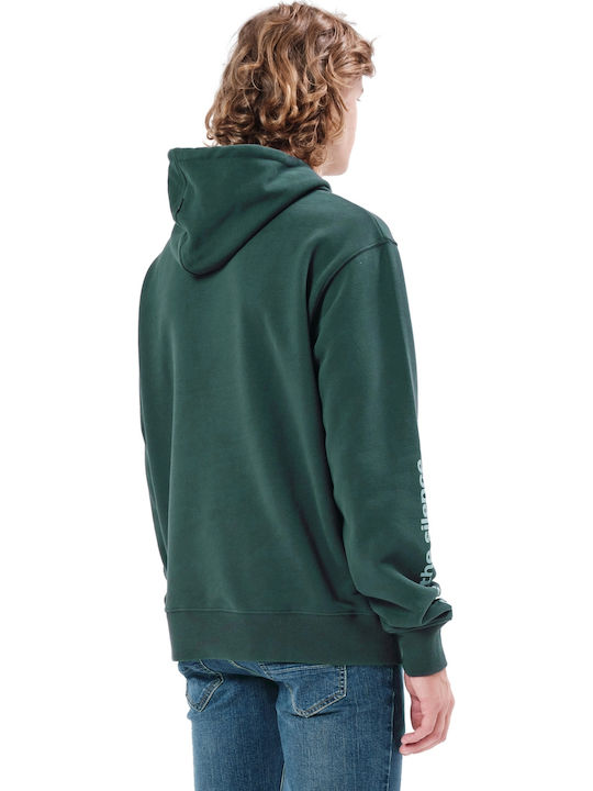 Basehit Men's Sweatshirt with Hood and Pockets Green