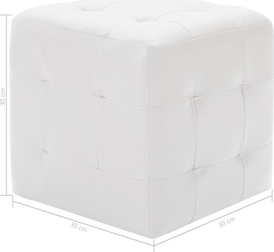 Bean Bag Chair Waterproof White 2pcs 30x30x30cm