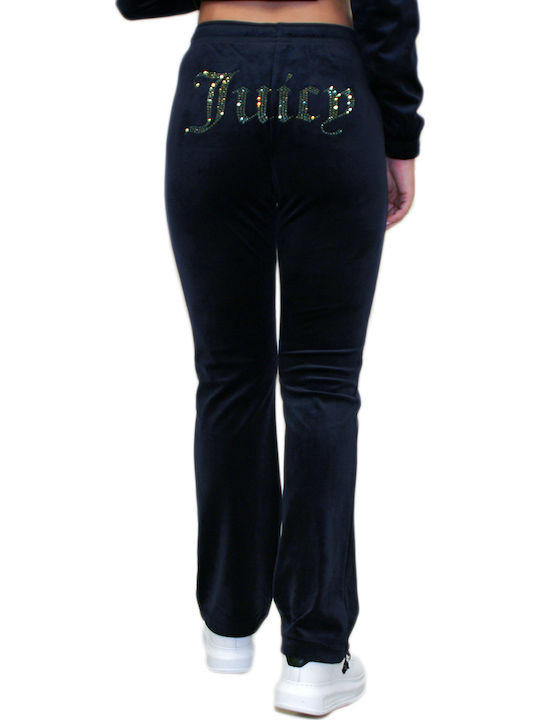 Diamante Tina Sweatpants Velvet Navy Blue