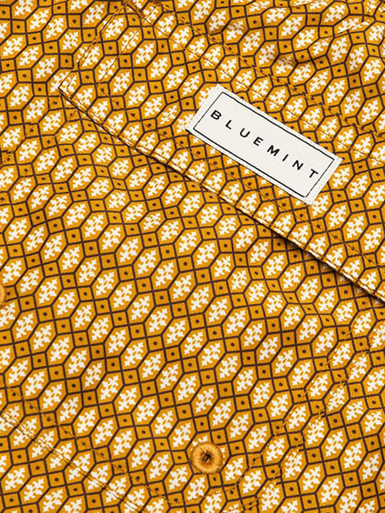 Men's Swimwear Shorts Yellow with Patterns