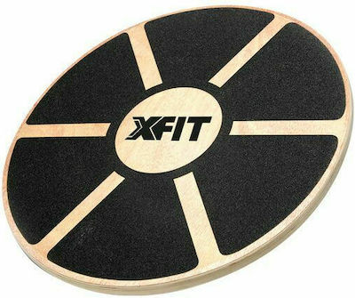 X-FIT Wooden Balance Board Δίσκος Ισορροπίας Μαύρος με Διάμετρο 39.5cm