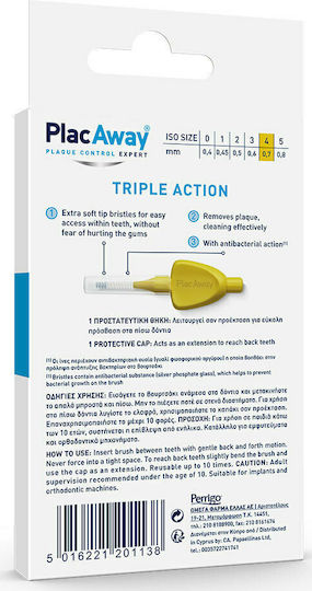 PlacAway Triple Action Междузъбни четки 0.7мм Жълт 6бр