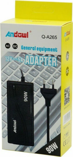 Andowl Qa265 Универсален Зарядно за лаптоп 90W с Отделяем Кабел за Захранване