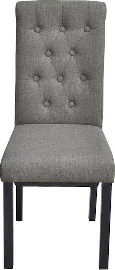 Dining Room Fabric Chair Light Gray 42x57x95cm 2pcs