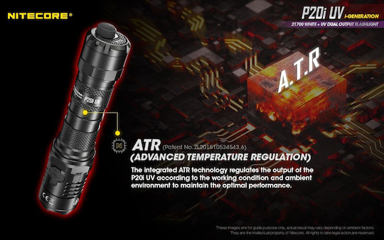 NiteCore LED UV IP68 с Максимална Яркост 1800лм Precise P20i Черен