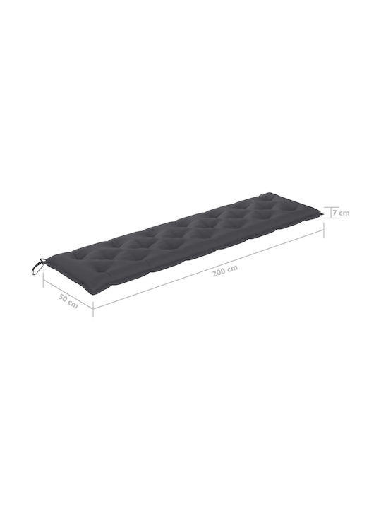 vidaXL Perna Swing Cushion De Grădină Cu Spătar Antracit 200x50cm