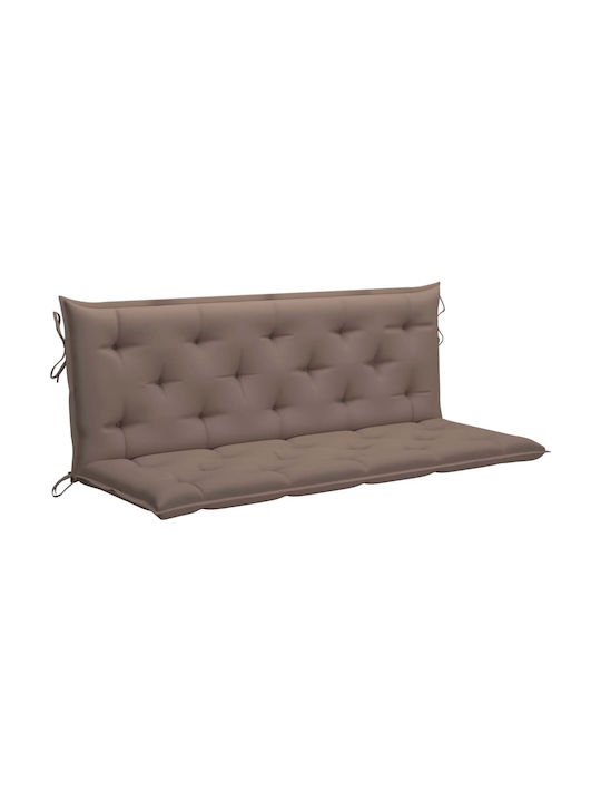 vidaXL Garden Swing Cushion with Backrest Taupe 150x50 cm