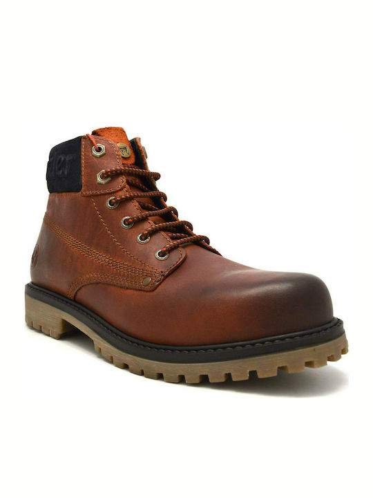 Arch Leather Boots Red Brown