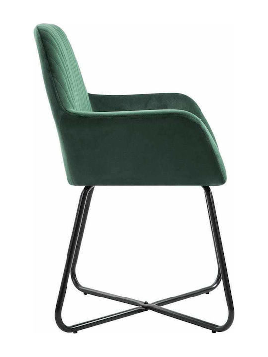 Dining Room Velvet Armchair Green 61x61x84cm 4pcs