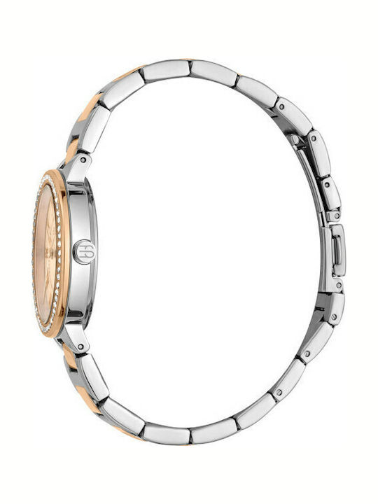 Esprit Γυναικείο Ρολόι 31mm Μπαταρίας με Μεταλλικό Μπρασελέ Ασημί/Χρυσό