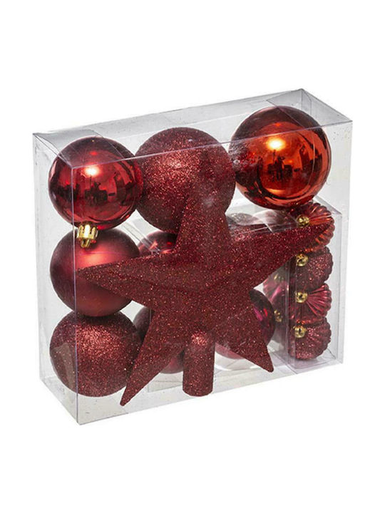 Weihnachtsbaumschmuck Set Rote 18Stücke Weihnachtsbaumschmuck Set Rote 18Stücke