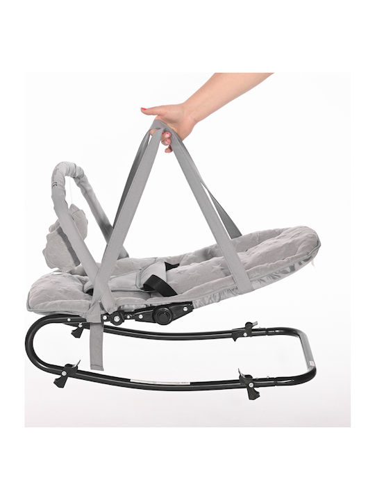 Lorelli Manual Baby Relax Eliza Luxe Cool Grey Stars for Child up to 9kg