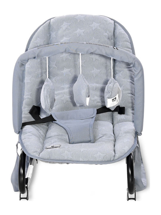 Lorelli Manual Baby Relax Eliza Luxe Silver Blue Stars for Child up to 9kg