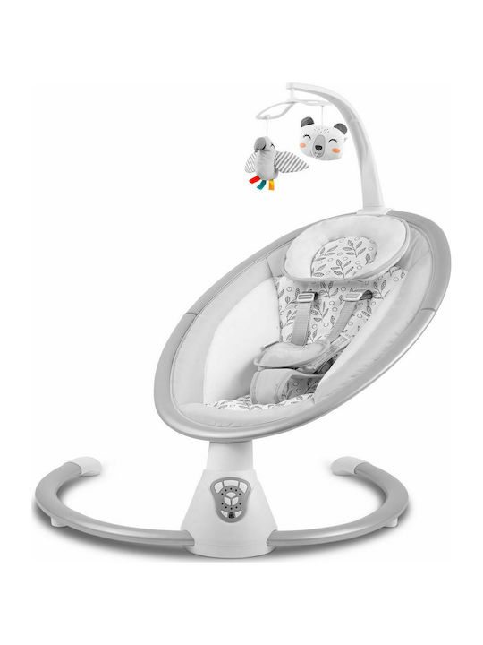 Ricokids Electric Baby Relax 2 in 1 with Music and Vibration White/Grey for Child up to 9kg