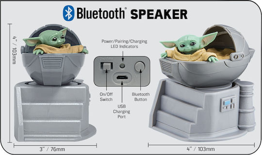 eKids Star Wars: The Child Ηχείο Bluetooth Ασημί