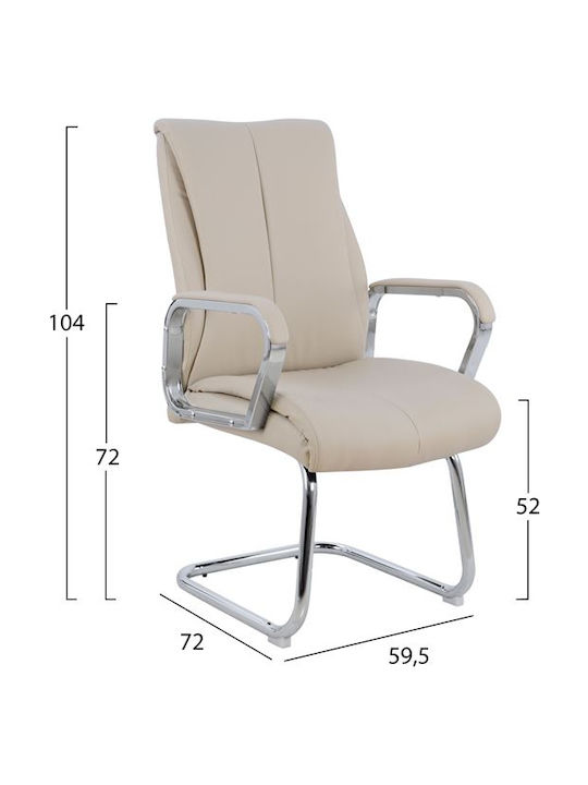 Sessel Zalman mit Armlehnen Ecru 59.5x72x104cm 1Stück