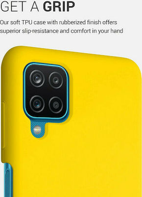 KWmobile Rubber Silicone Back Cover Vibrant Yellow (Galaxy A12)