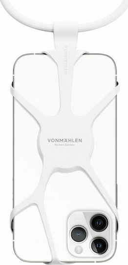 Vonmählen Universal Силиконова Мрежа Каишка за китката за мобилни телефони Бял R100P0004