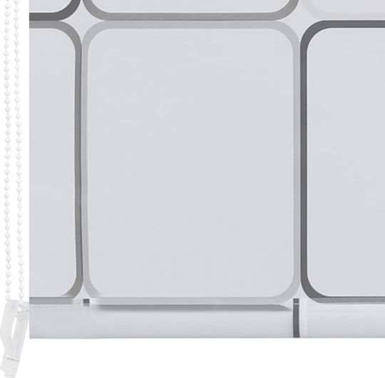 vidaXL Fabric Shower Roller Curtain 140x240cm Λευκό