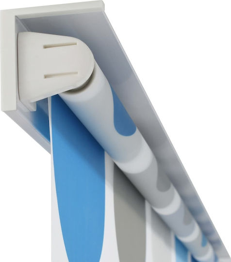 vidaXL Κουρτίνα Μπάνιου Υφασμάτινη Ρολό 100x240 cm Πολύχρωμο
