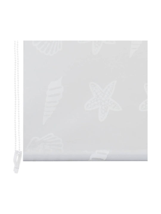 vidaXL Fabric Shower Roller Curtain 100x240cm Λευκό