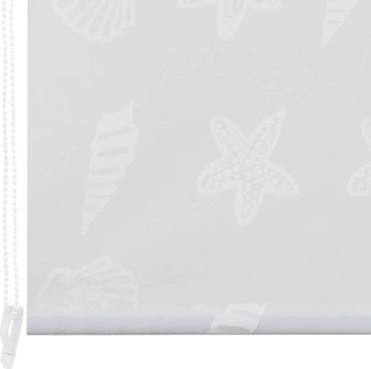 vidaXL Κουρτίνα Μπάνιου Υφασμάτινη Ρολό 80x240 cm Λευκό