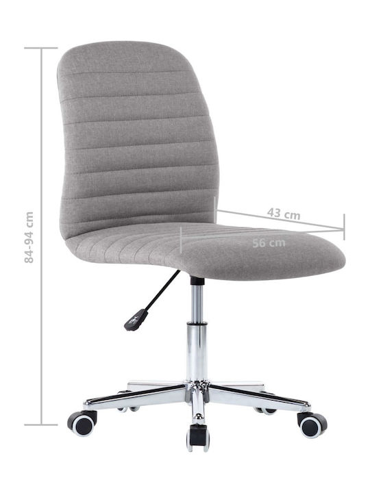 Rotating Chair Visitor with Wheels in Gray Color 56x43x84cm 2pcs