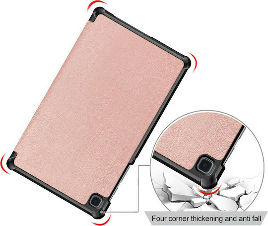 Tri Fold Flip Cover Ροζ Χρυσή (Galaxy Tab A7 Lite)