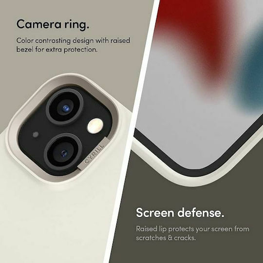 Spigen Cyrill Color Brick Back Cover Silicon 2mm Crem (iPhone 13)