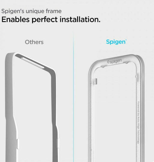 Spigen GLAS.tR ALIGNmaster 0.3mm Full Face Tempered Glass 2τμχ Μαύρο (iPhone 17e / 16e / 14 / 13 / 13 Pro)