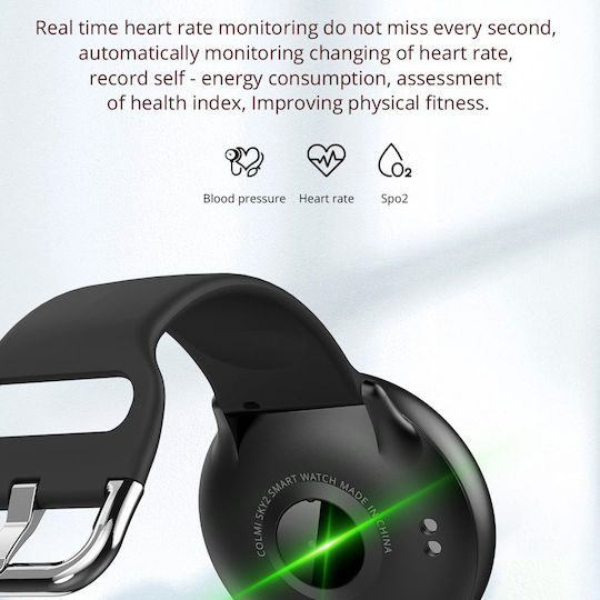 Colmi Sky 2 41mm Smartwatch με Παλμογράφο (Μαύρο)