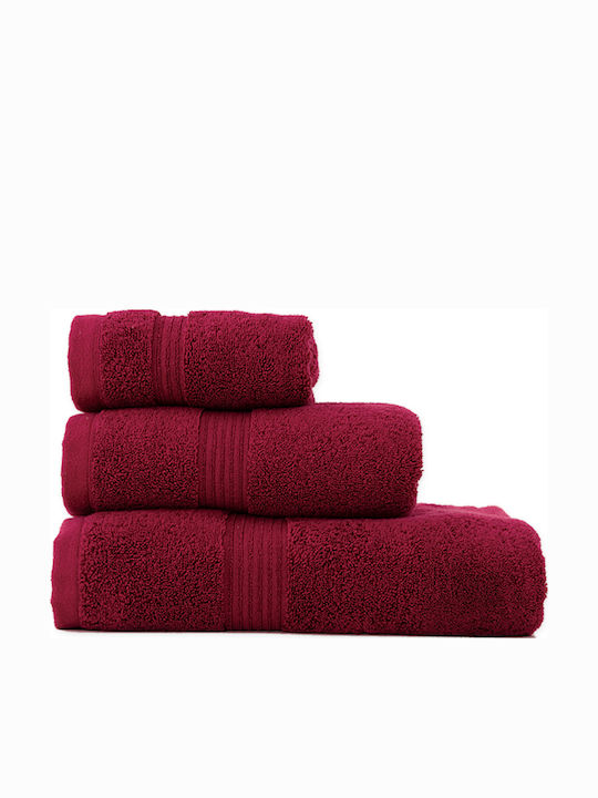 Nef-Nef Homeware Facecloth Aegean 50x100cm Bordo Weight 500gr/m²